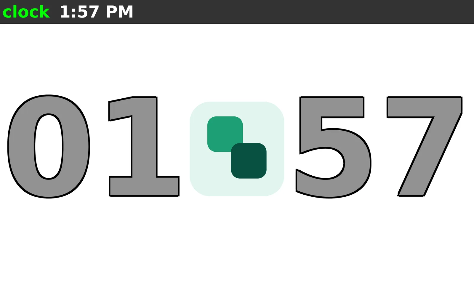 RingOps gym timer on a TV showing large countdown digits